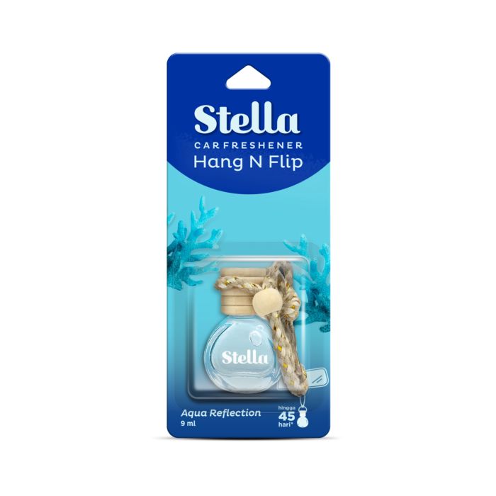 Stella Car Freshener Hang n Flip Aqua Reflection