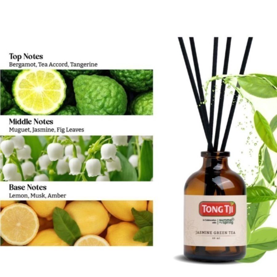 Summerspring x Tong Tji Reed Diffuser Jasmine Green Tea Pengharum Ruangan 40ml