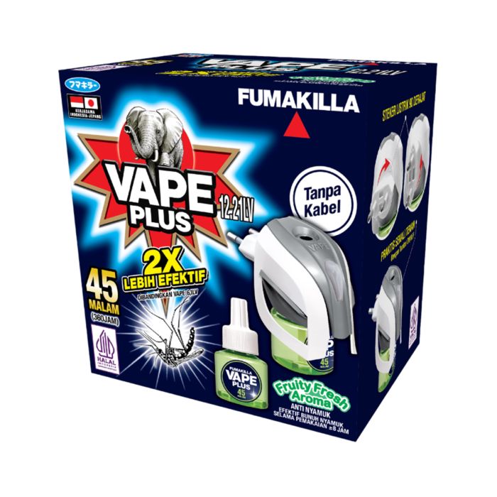 Fumakilla Vape Plus Electric Liquid Device Cordless Fruitty Fresh