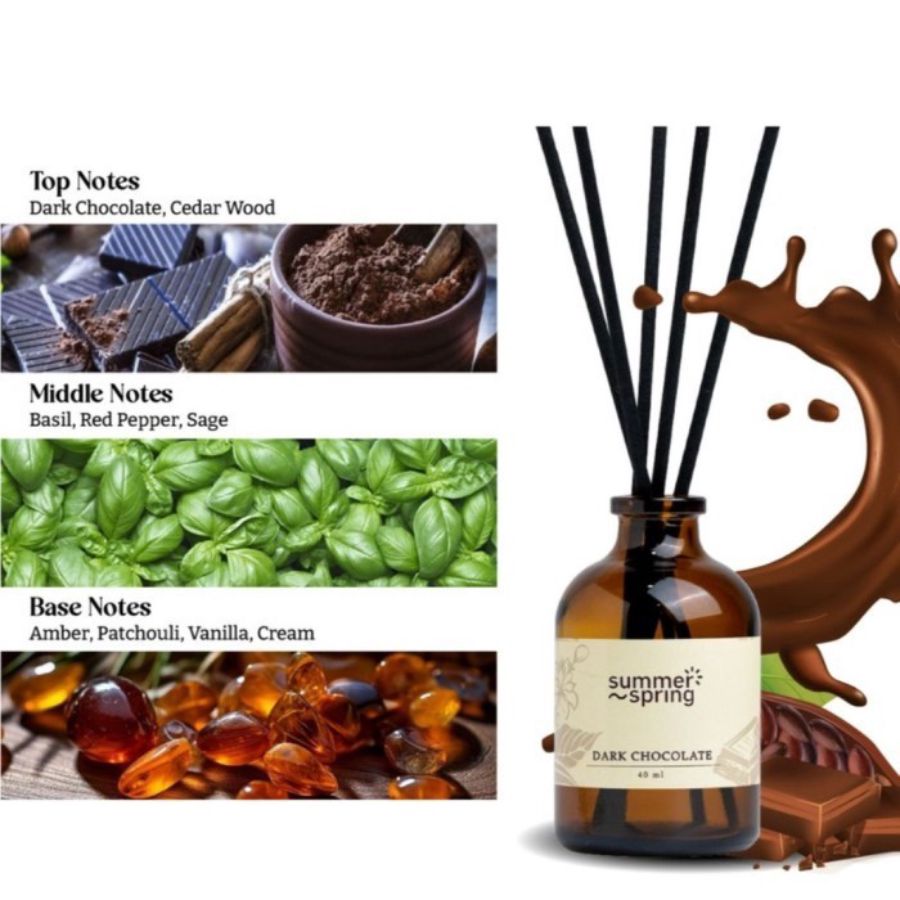 Summerspring Dark Chocolate Reed Diffuser Pengharum Ruangan 40ml