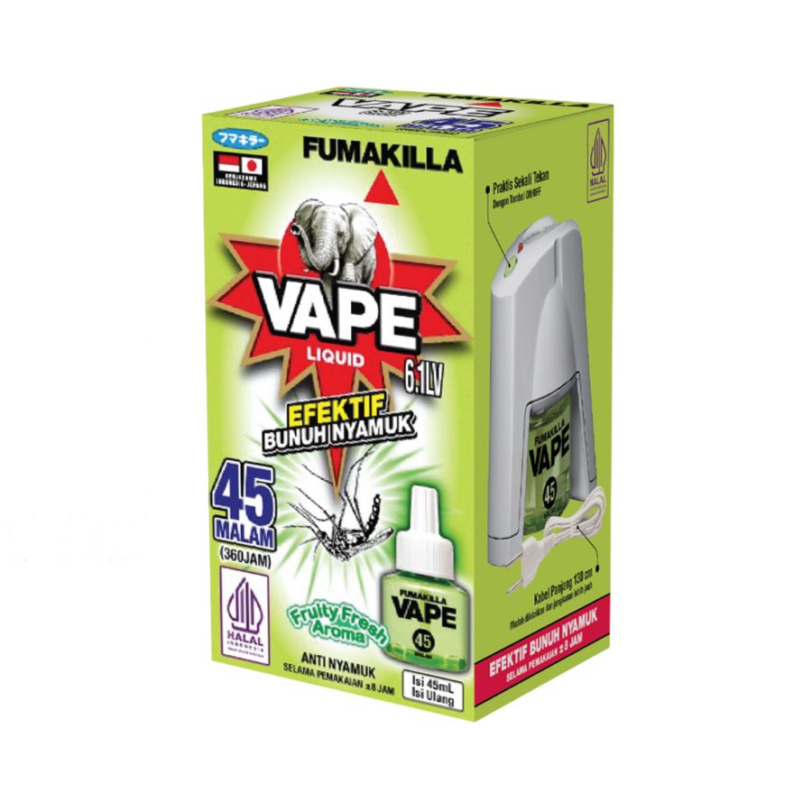 Vape Liquid Fruity Fresh 45 Malam Refill 1pcs