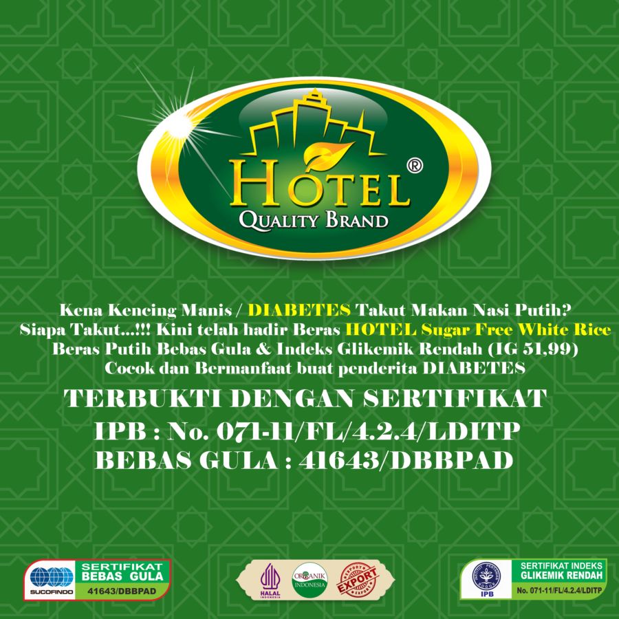 Hotel Beras Putih Sugar Free For Diabetic 2kg