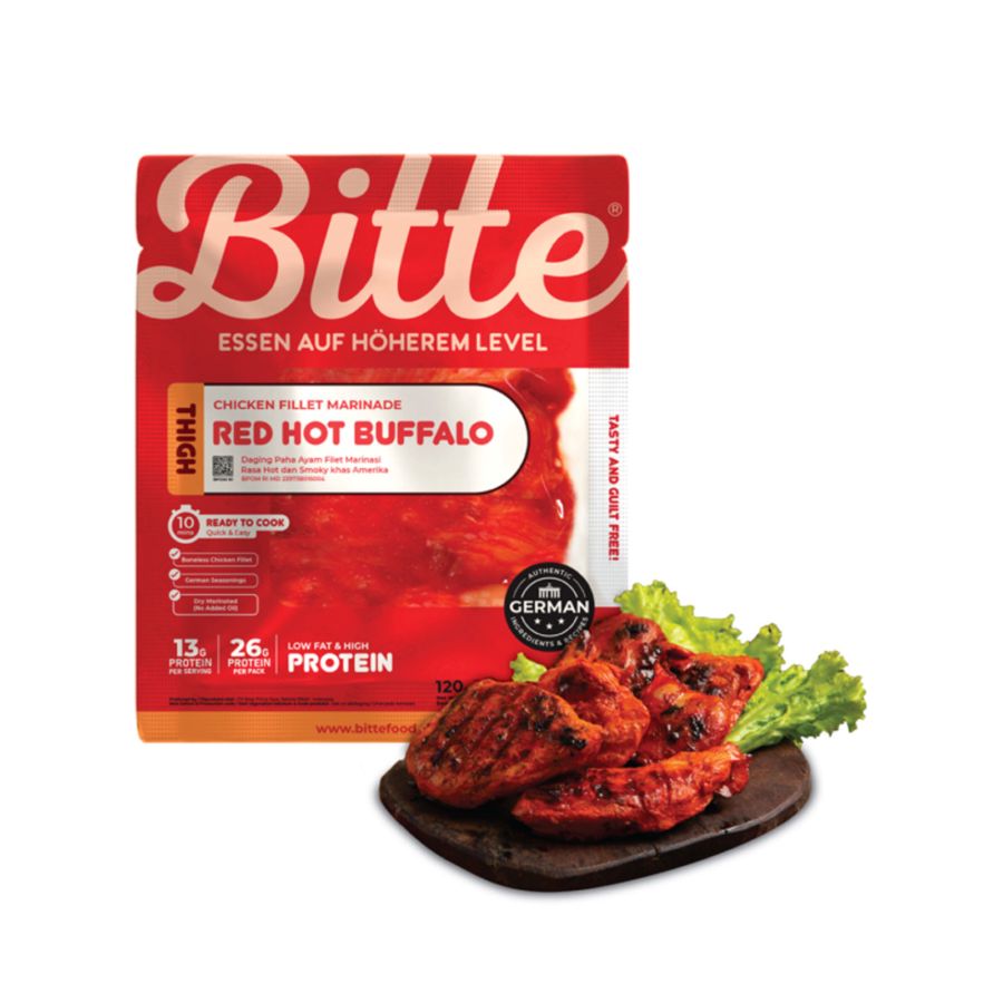 Chicken Thighs Fillet Marinade Red Hot Bitte/Paha Ayam 120gram