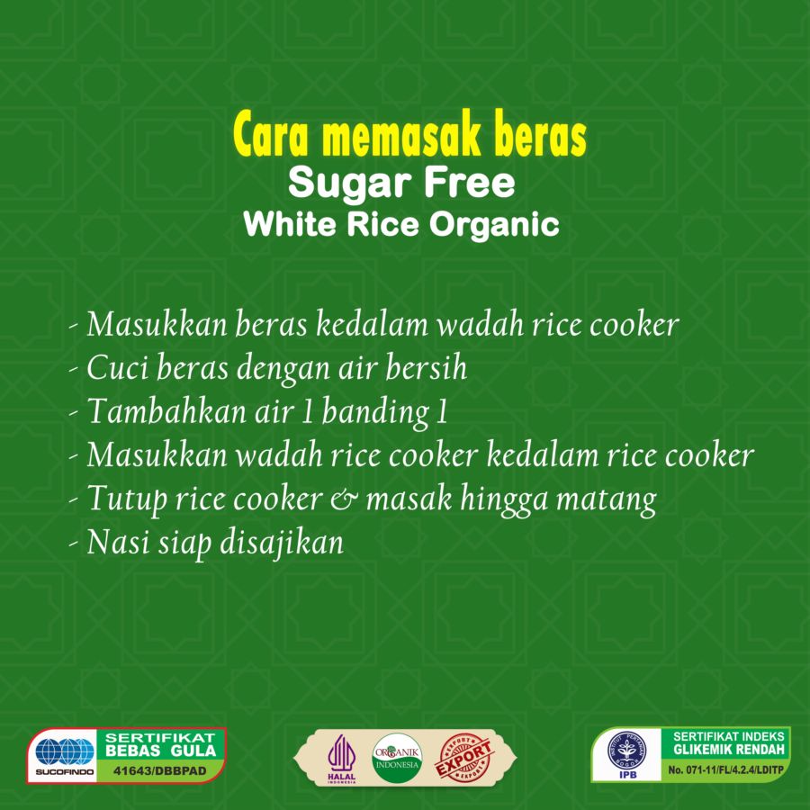 Hotel Beras Putih Sugar Free For Diabetic 2kg