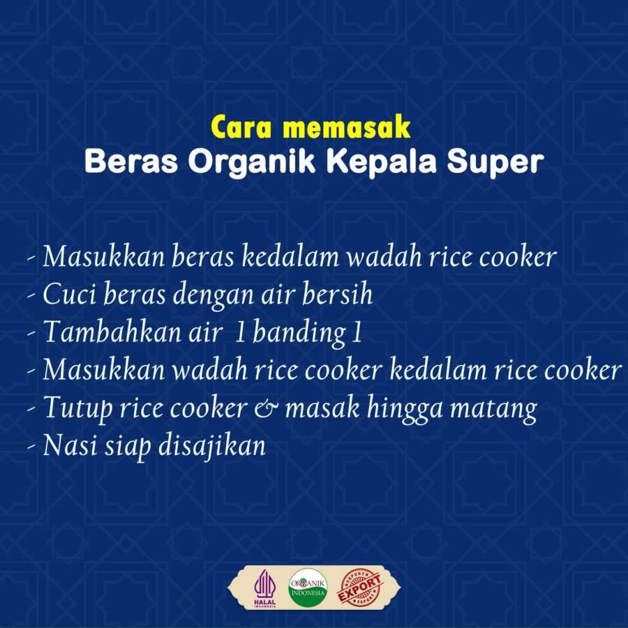 Hotel Beras Putih Kepala Super Organik 5kg