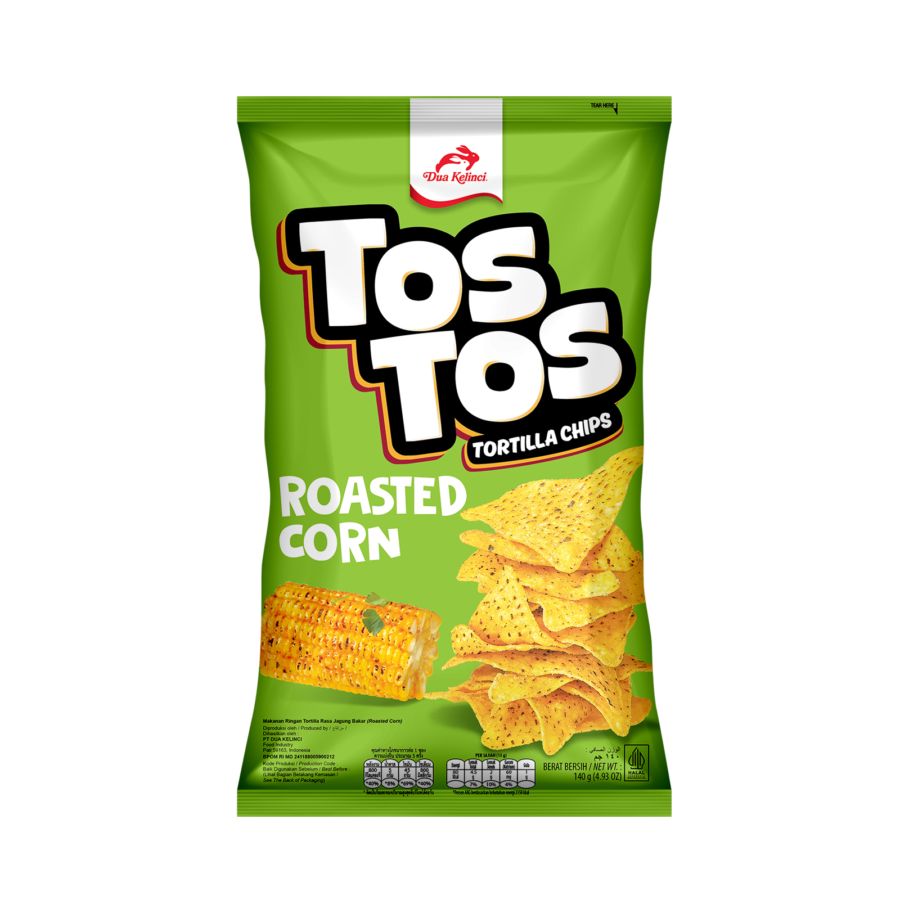 Dua Kelinci Tos Tos Roasted Corn Tortilla Chips 145gram