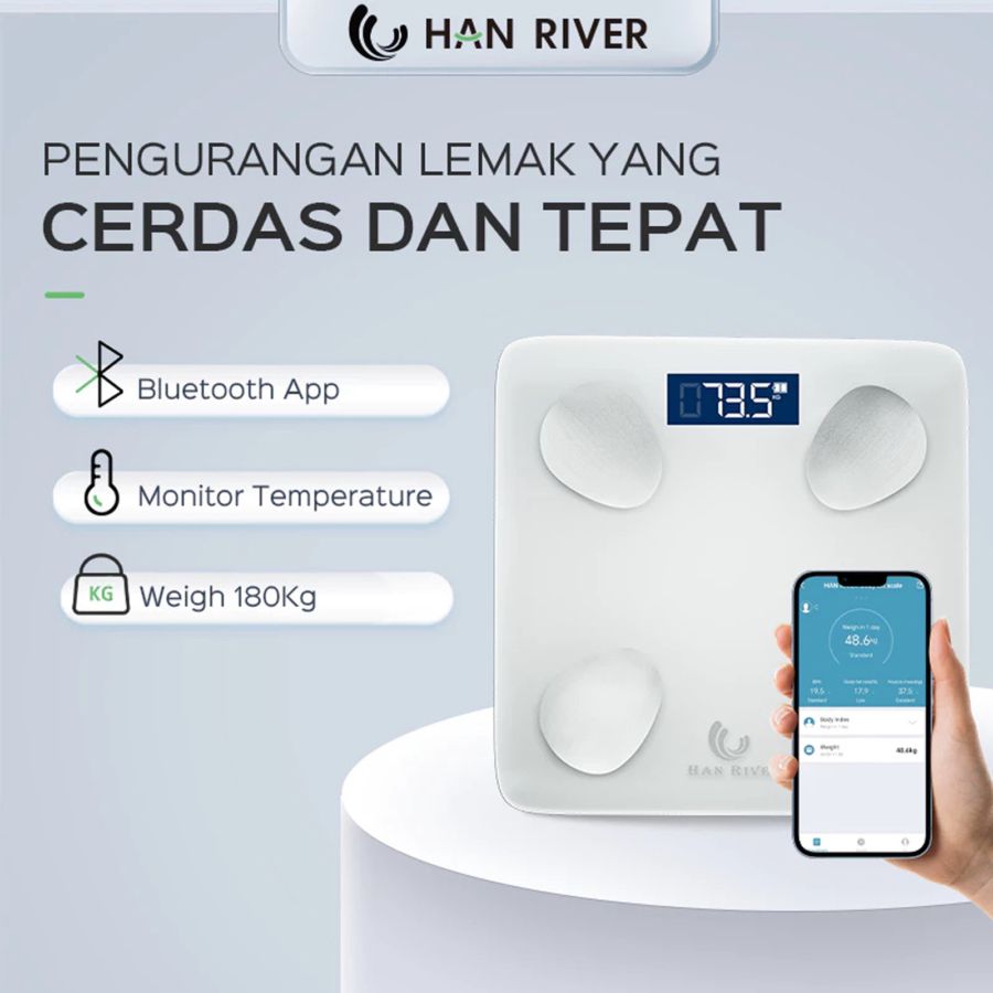 Han River Smart Body Fat Scale Timbangan Digital 1pcs