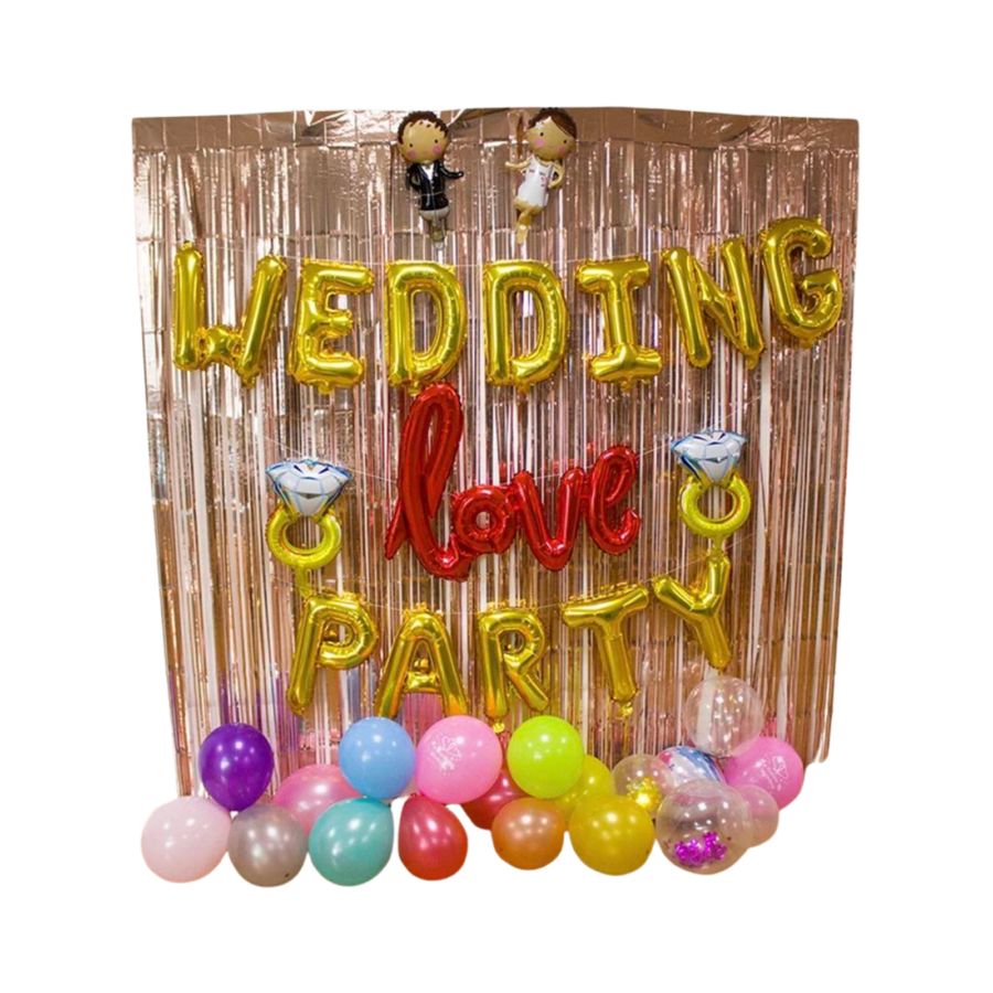 Tirai Foil Silver Dekorasi Pesta 1x2m 1pcs