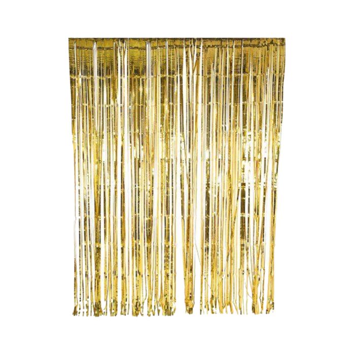 Tirai Foil Gold Dekorasi Pesta 1x2m