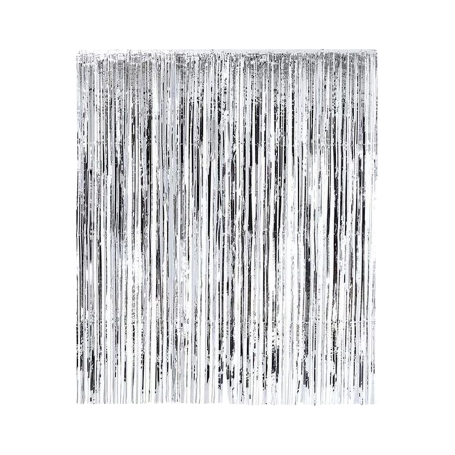 Tirai Foil Silver Dekorasi Pesta 1x2m 1pcs