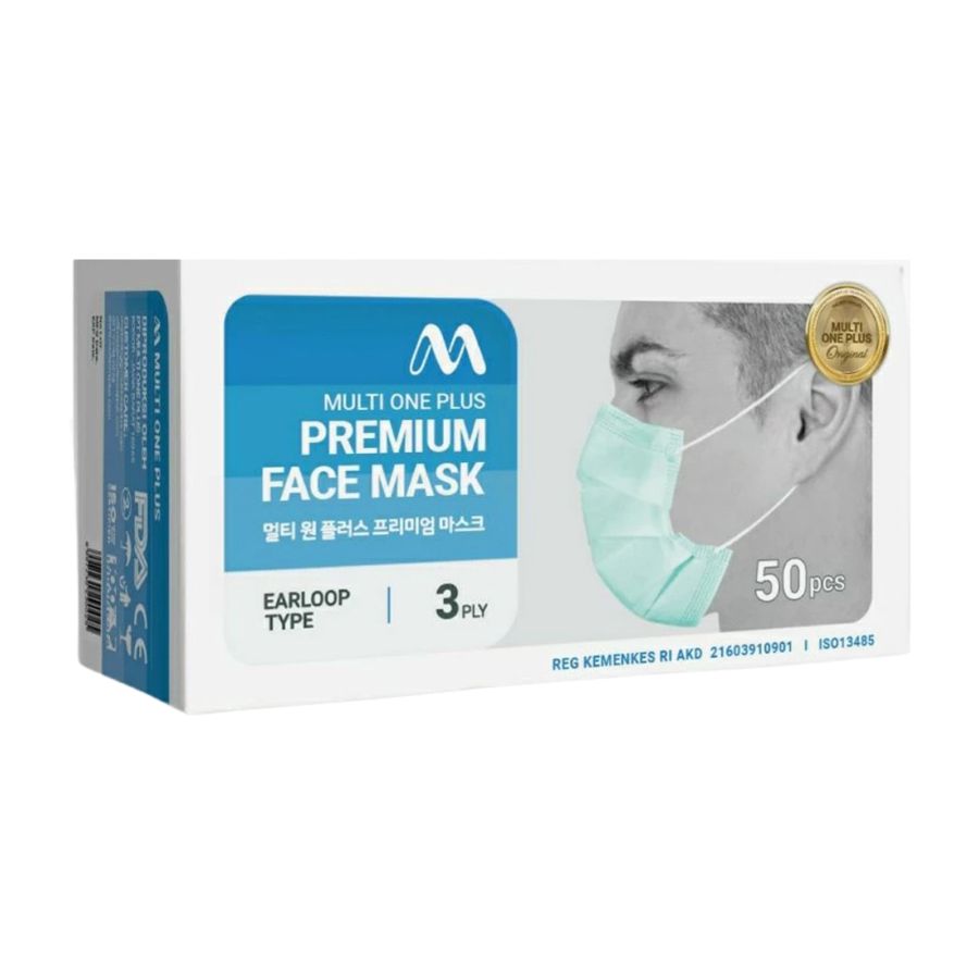 Multi One Plus Earloop 3 Ply Premium Face Mask 1 Box 1box
