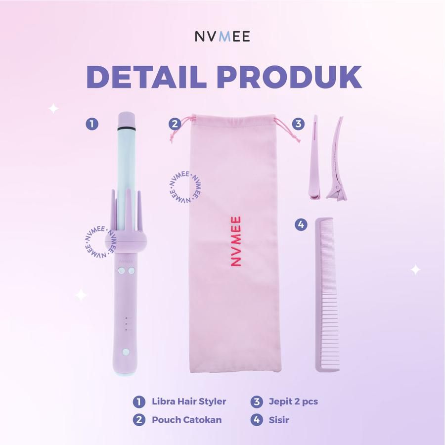 Nvmee Libra Hair Styler Catokan Keriting 2.0 Pink 1pcs
