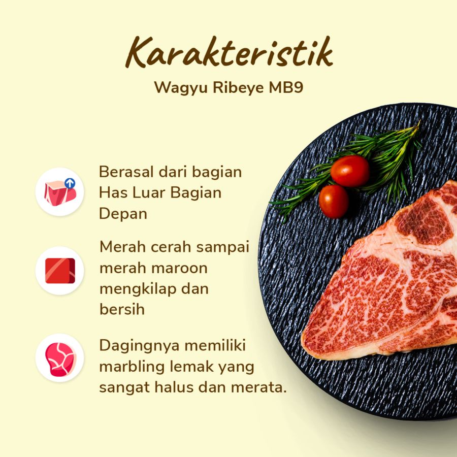 Wagyu Ribeye MB 9 AUS Grain Fed 200gram