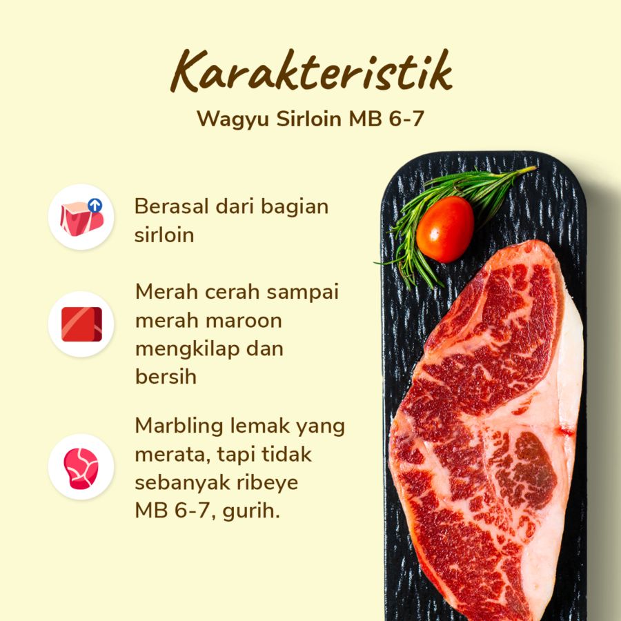 Wagyu Sirloin MB 6-7 AUS Grain Fed 200gram