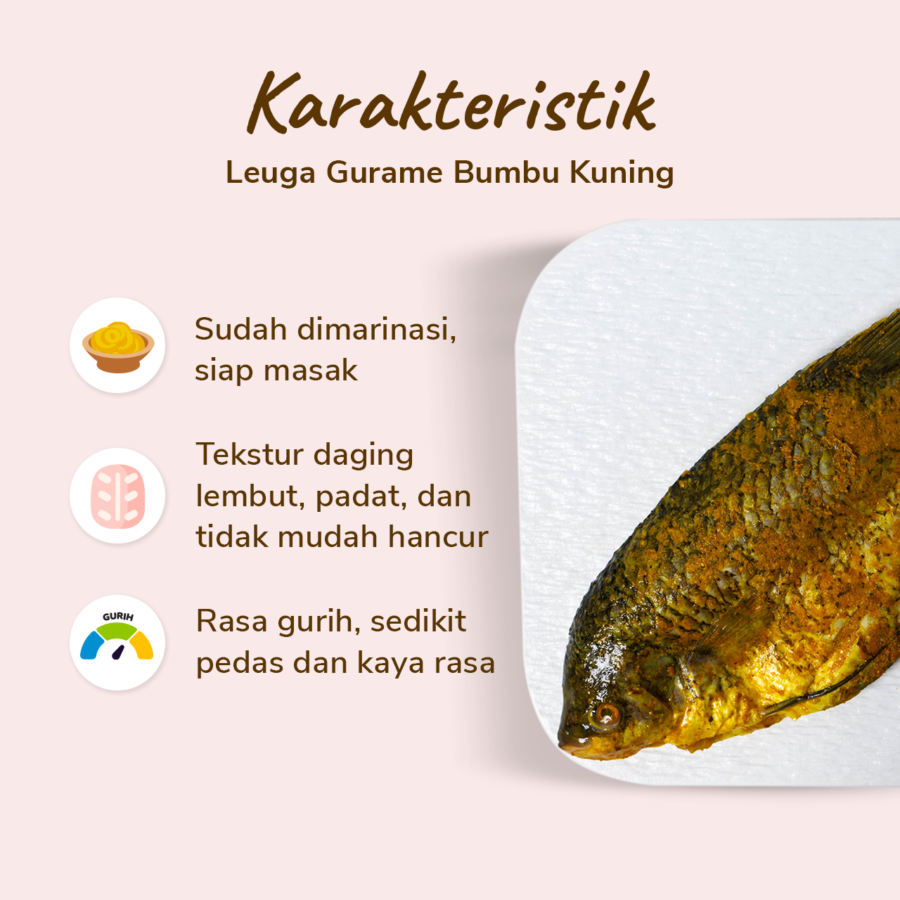 Leuga Gurame Bumbu Kuning 400-550gram
