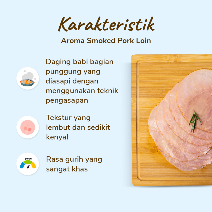 Aroma Smoked Pork Loin 250gram