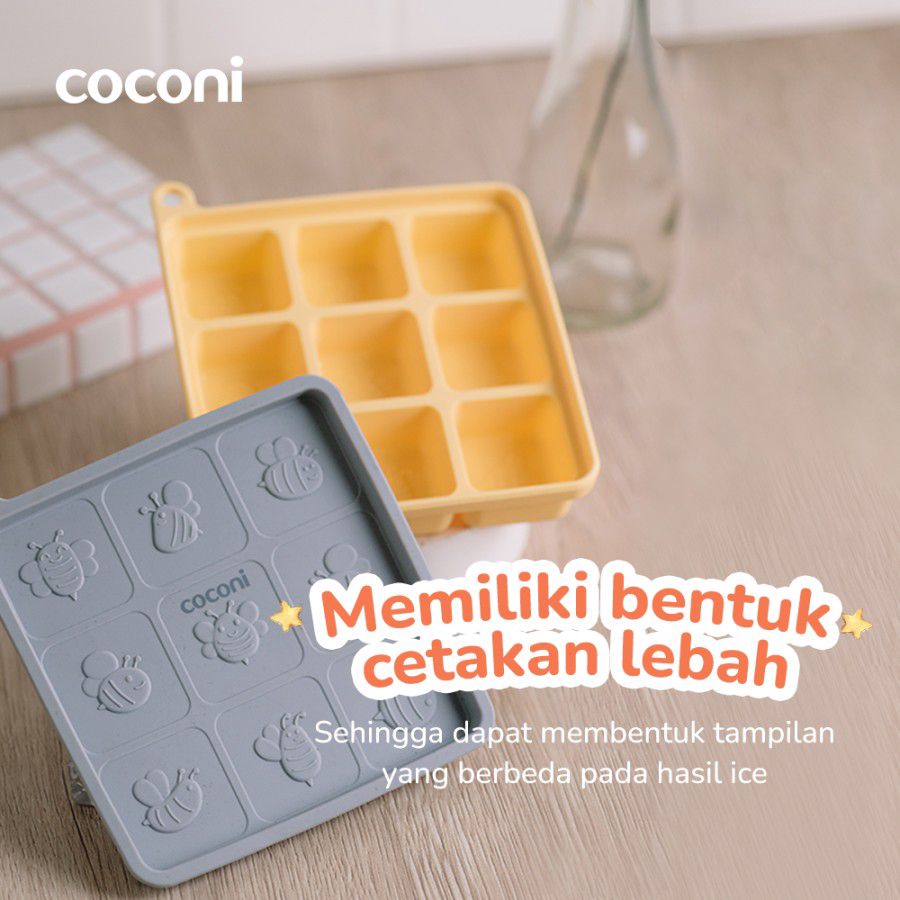 [INVALID] Coconi Silicone Food Ice Tray Cube MPASI Motif Bee 1packs