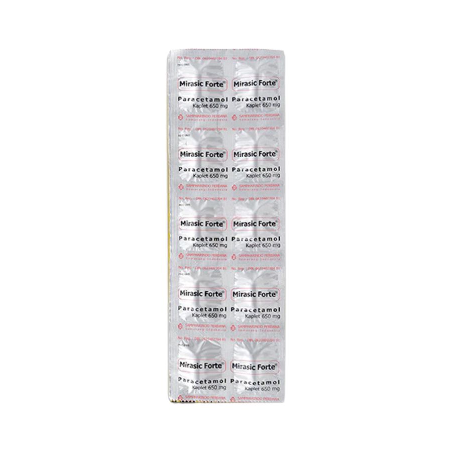Mirasic Forte 650 mg Obat Nyeri dan Demam 10 Tablet 1strips