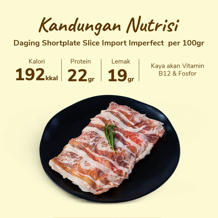 Daging Shortplate Slice Import Imperfect Astro Goods 250gram