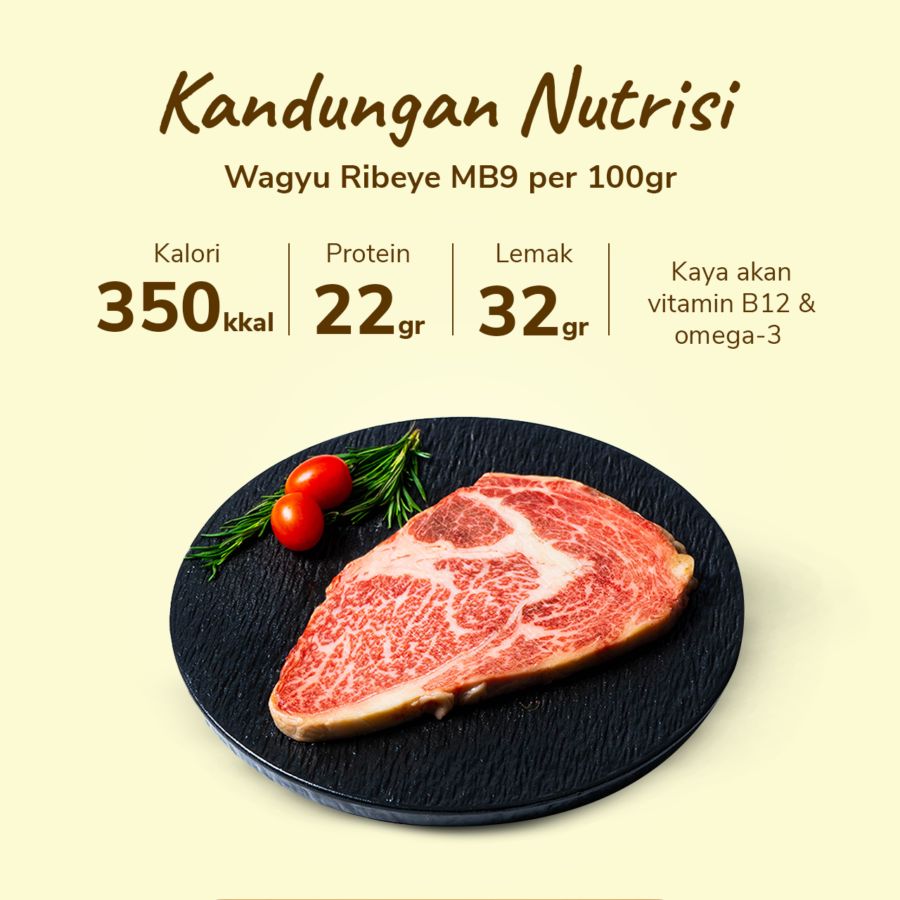 Wagyu Ribeye MB 9 AUS Grain Fed 200gram