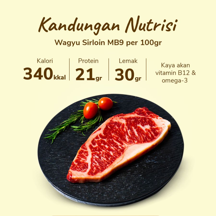 Wagyu Sirloin MB 9 AUS Grain Fed 200gram