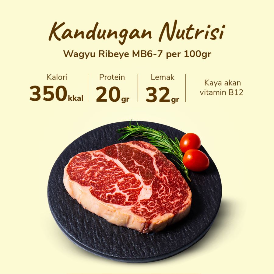 Wagyu Ribeye MB 6-7 AUS Grain Fed 200gram