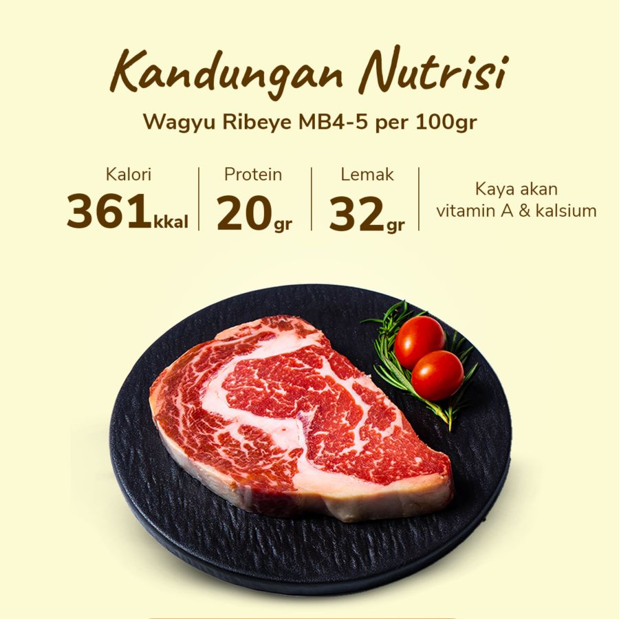 Wagyu Ribeye MB 4-5 AUS Grain Fed 200gram