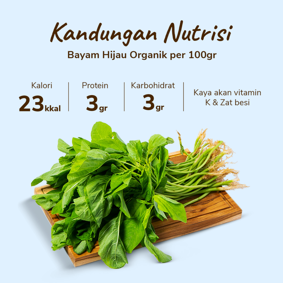 Bayam Hijau Organik Astro Farm 250gram
