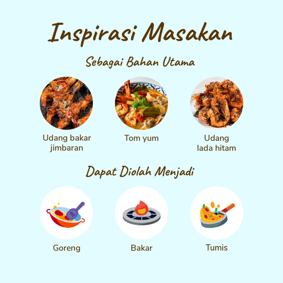 Udang Laut Kupas Bersih Size S 450-500gram