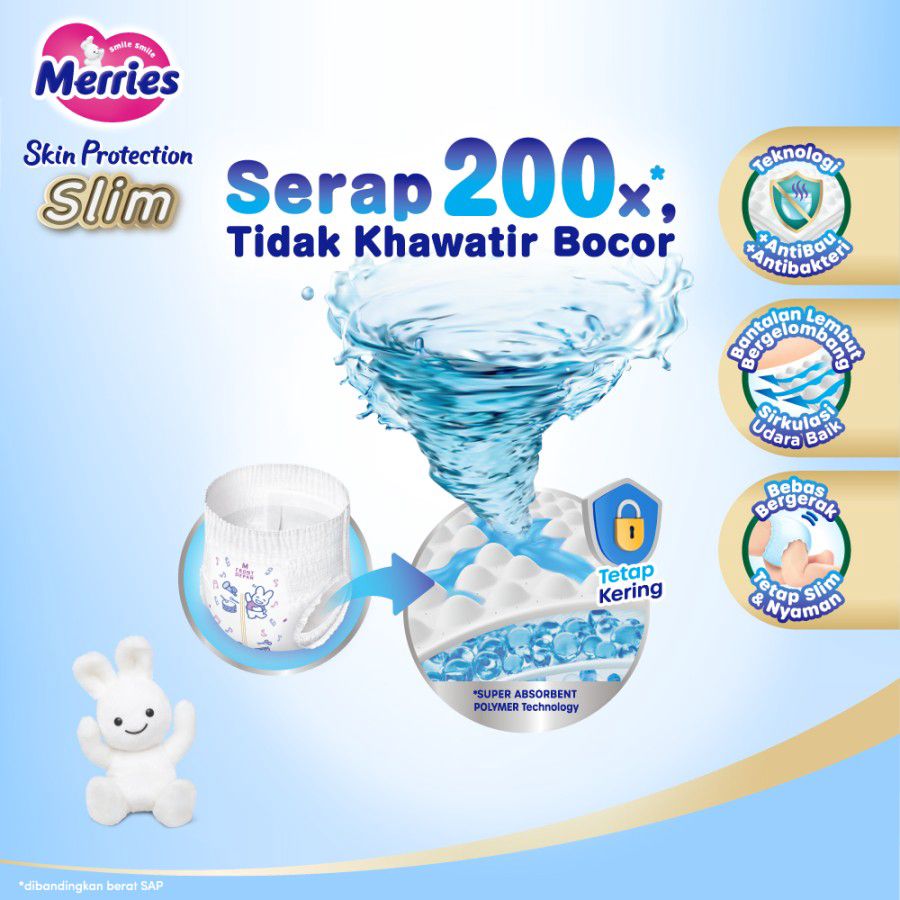 Merries Skin Protection Slim Pants Diapers L50 1pcs