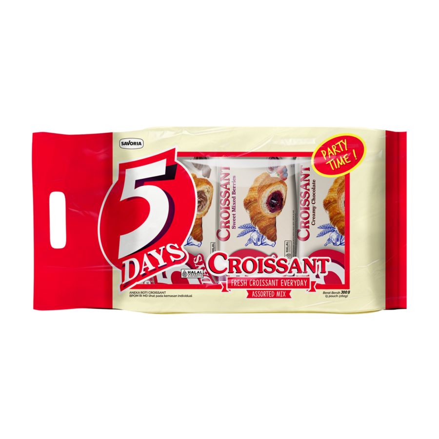 5 Days Croissant Family Isi 5 Pcs x 60g 1Pack 1pack