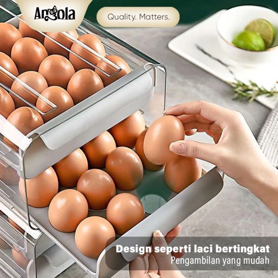 Angola Tempat Penyimpanan Telur 2 Tingkat 1pcs