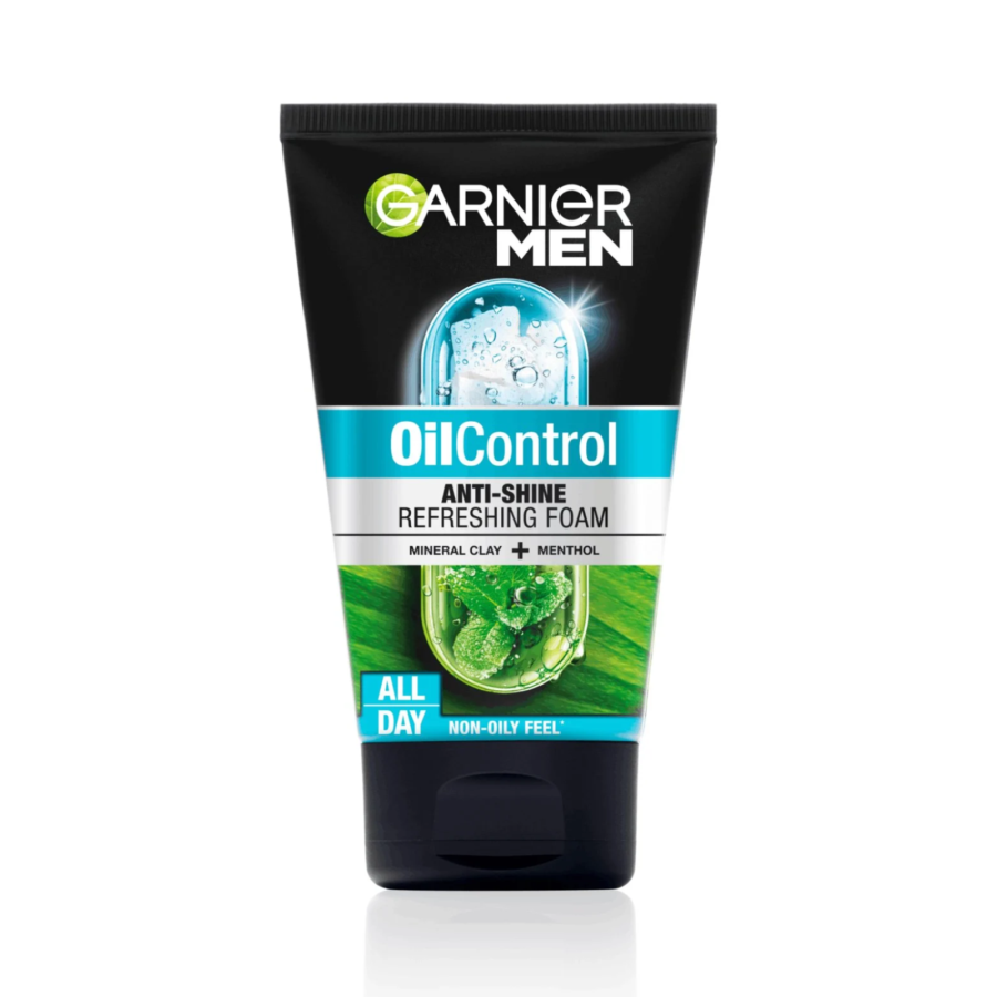 Garnier Men Oil Control Anti-Shine Refreshing Foam Facial Wash 50ml