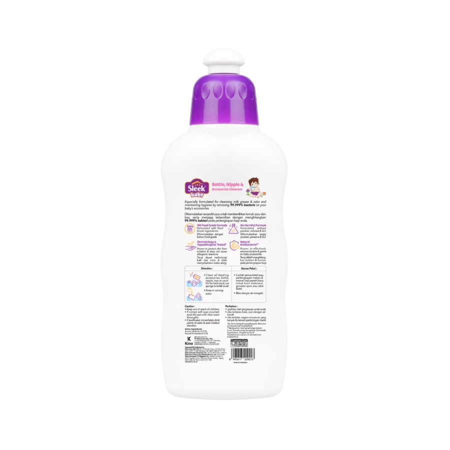 Sleek Baby Bottle, Nipple & Accessories Cleanser Perawatan Aksesoris Bayi Botol 500ml