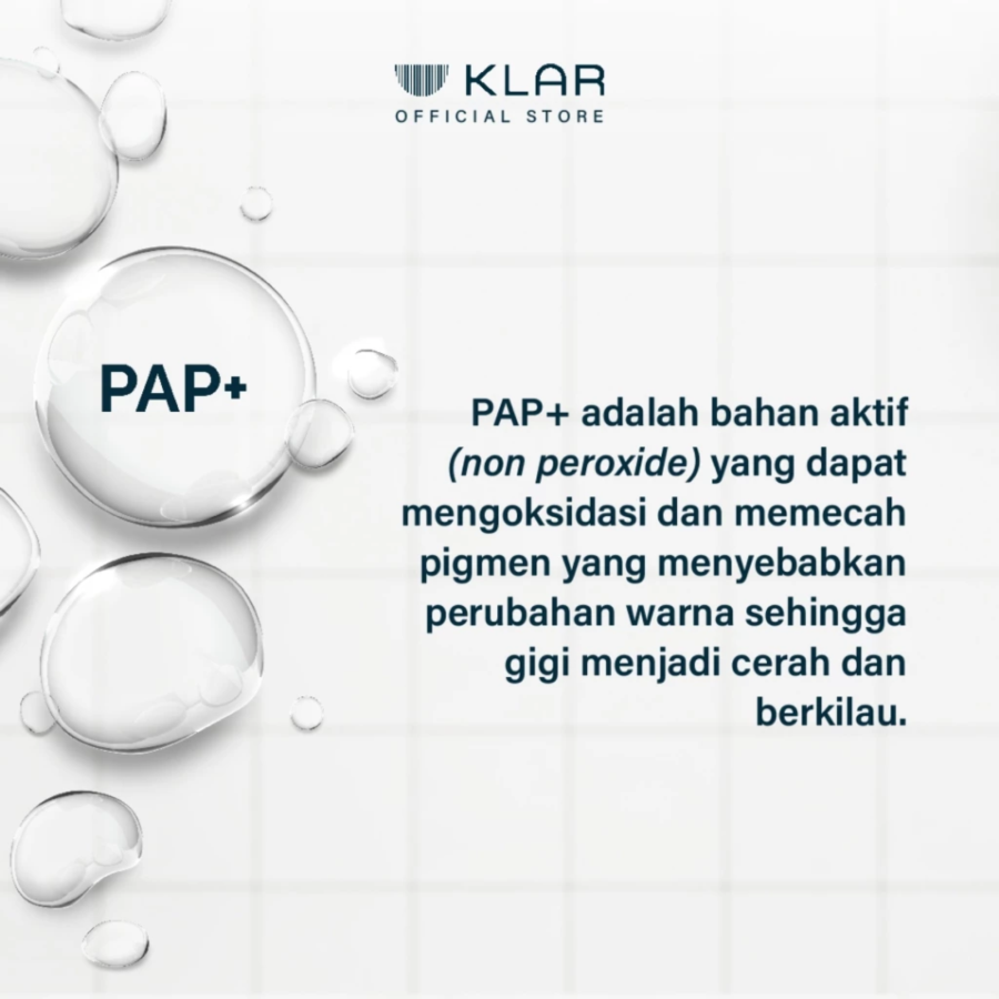 Klar Intensewhite PAP+ Toothpaste 40gram