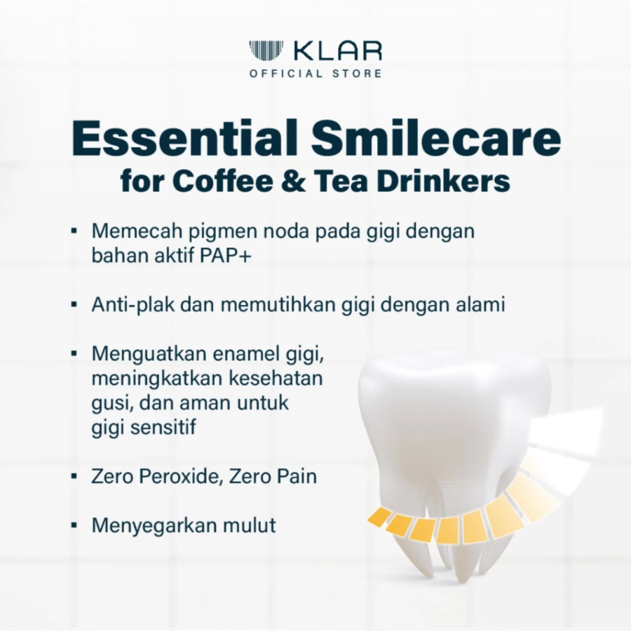 Klar Intensewhite PAP+ Toothpaste 40gram