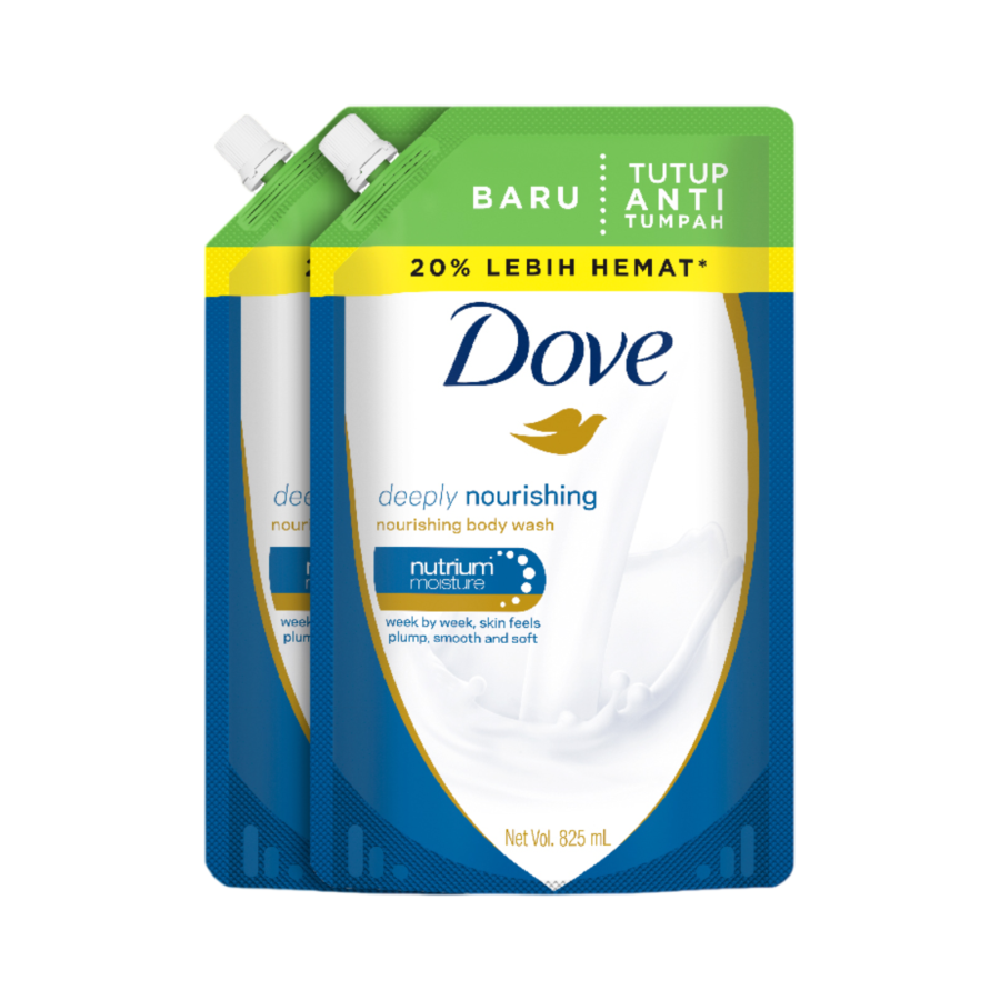 Dove Deeply Nourishing Body Wash Refill 825ml 2pcs