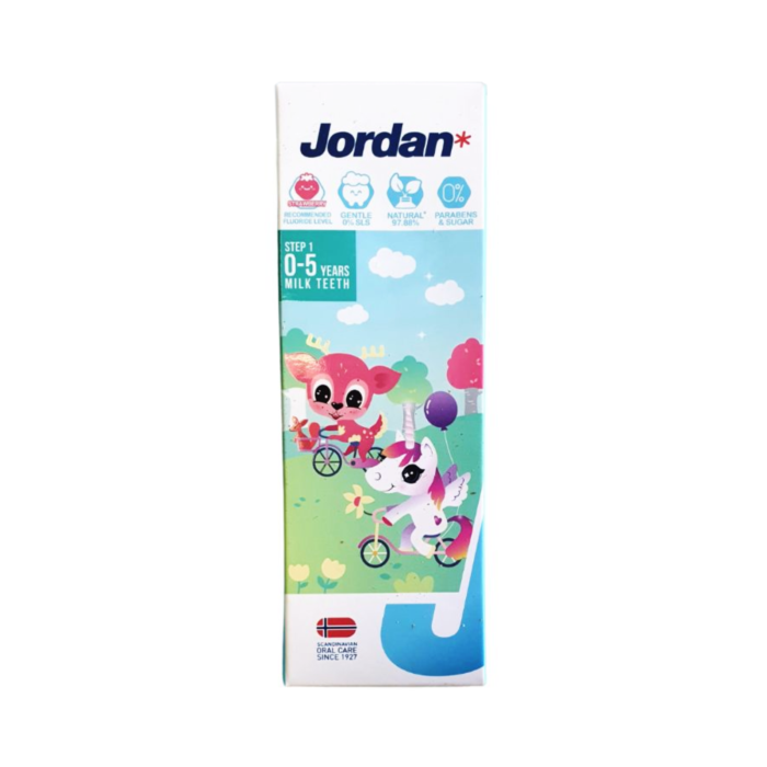 Jordan Tube Kids Toothpaste Step 1 Strawberry