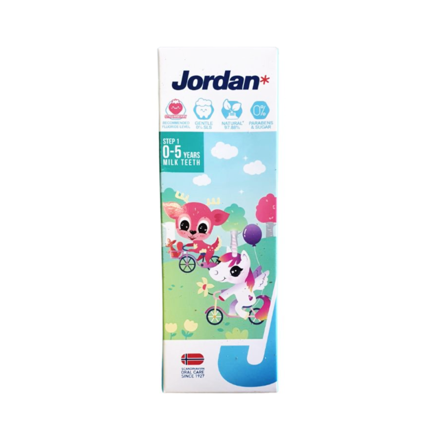 Jordan Tube Kids Toothpaste Step 1 Strawberry 75gram