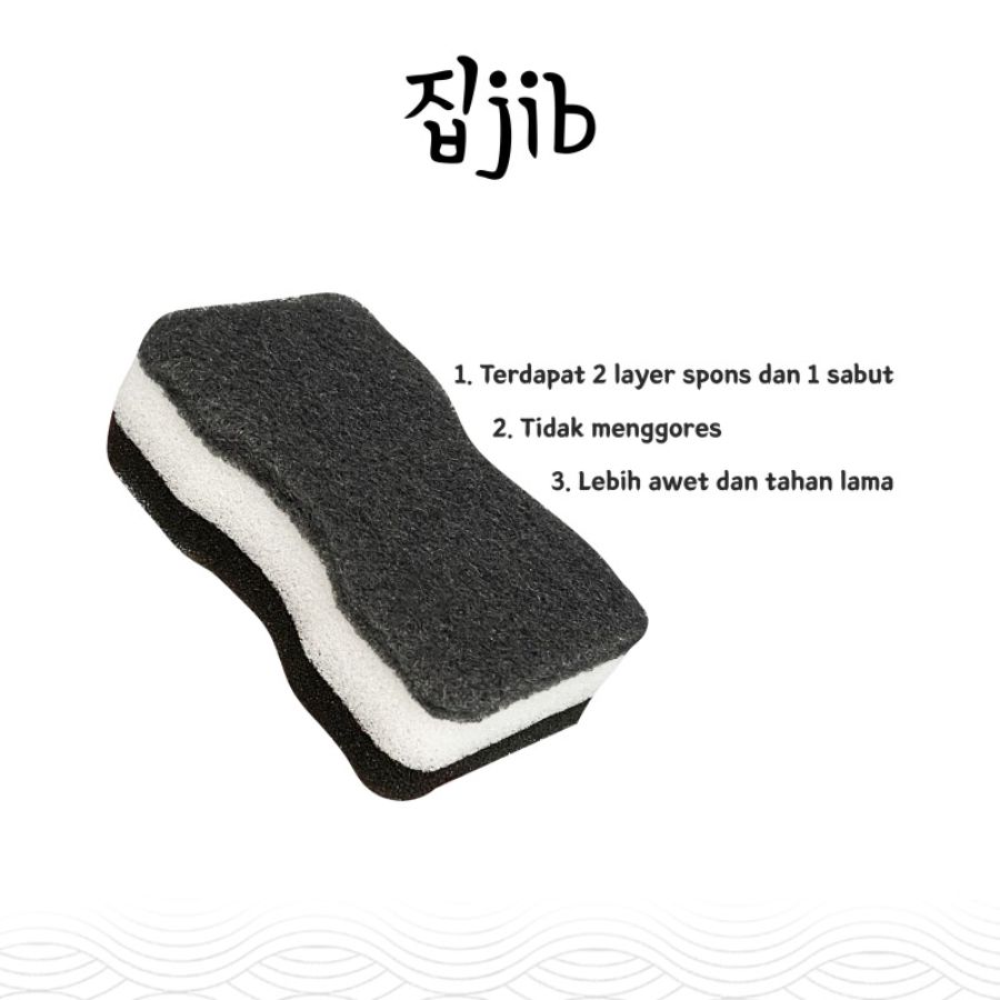 Jib Spons Cuci Piring Multifungsi Anti Gores 3 Pcs 3pcs