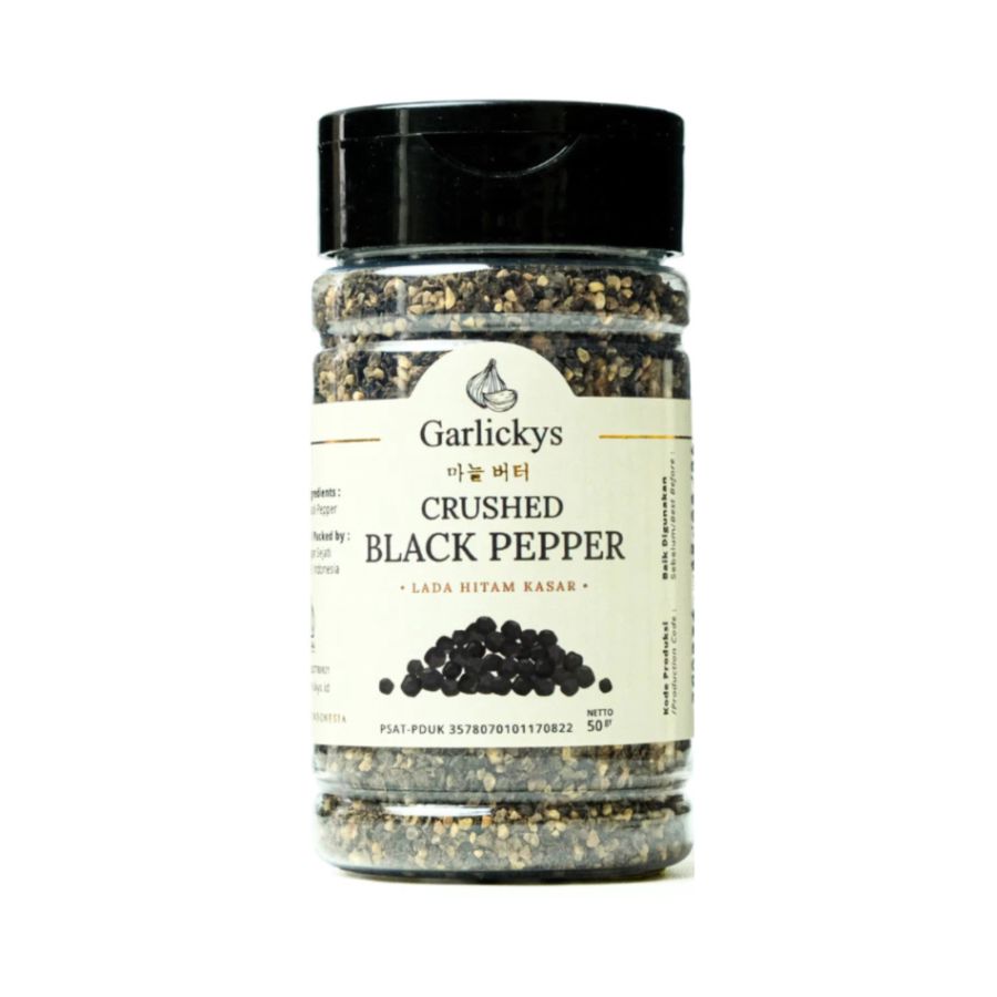 Garlickys Crushed Black Pepper 50gram