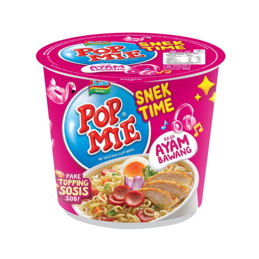 Pop Mie Snek Kuah Ayam Bawang Mie Instan Cup 35gram