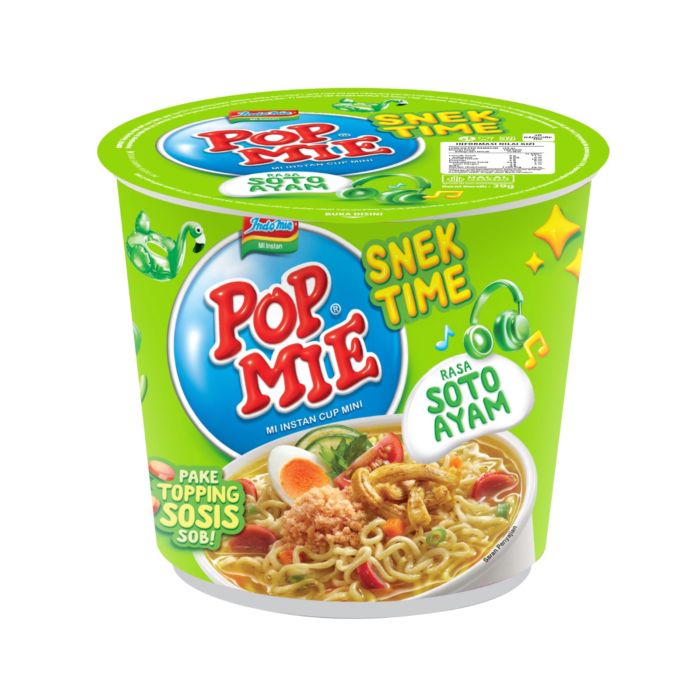 Pop Mie Snek Kuah Soto Ayam Mie Instan Cup