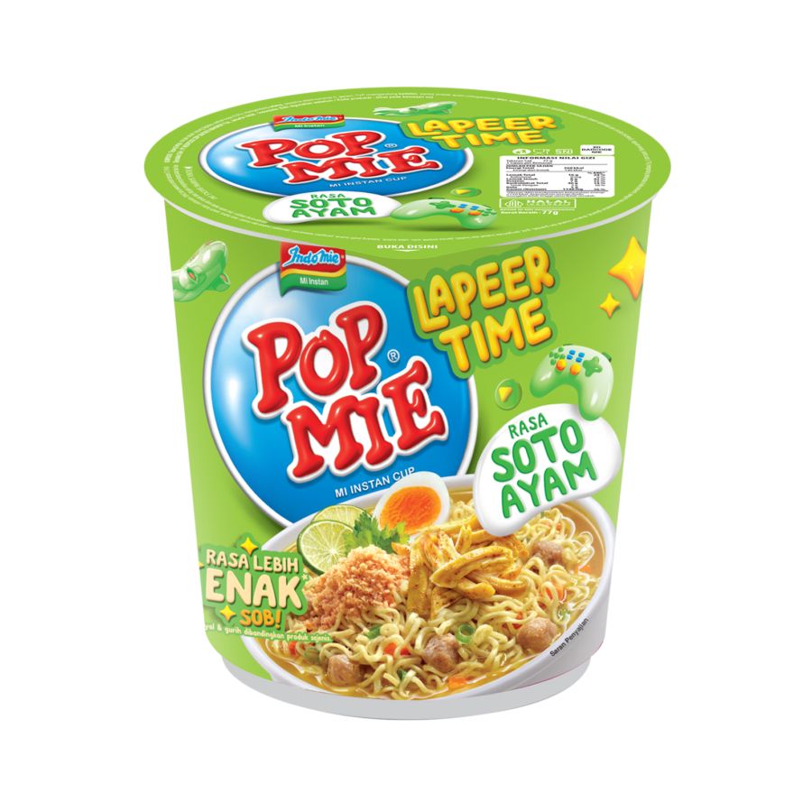 Pop Mie Lapeer Kuah Soto Ayam Mie Instan Cup 75gram