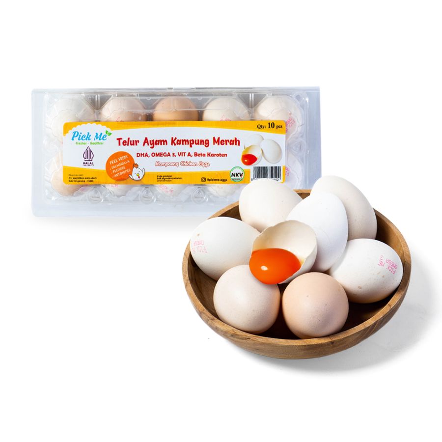 Pick Me Telur Ayam Kampung Merah Omega 10butir