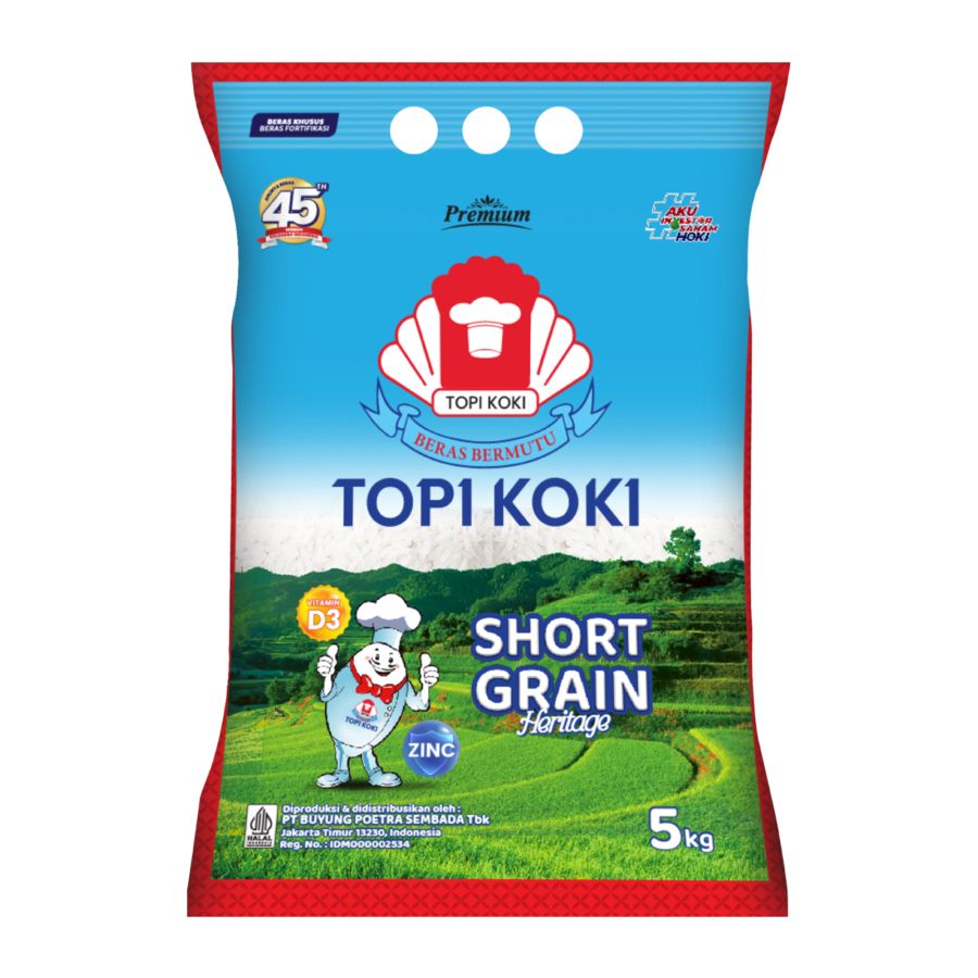 Topi Koki Beras Short Grain Heritage 5kg