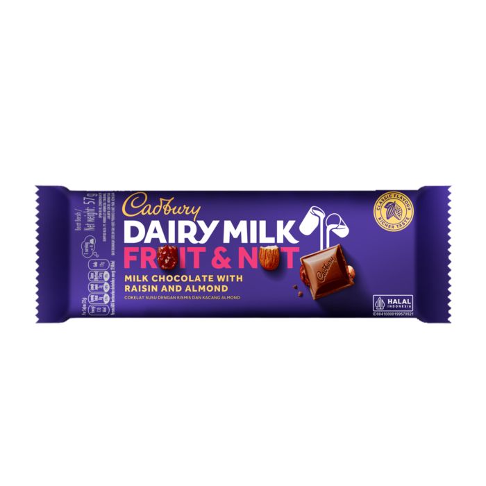 Cadbury Dairy Milk Fruit & Nut/Coklat/Cokelat