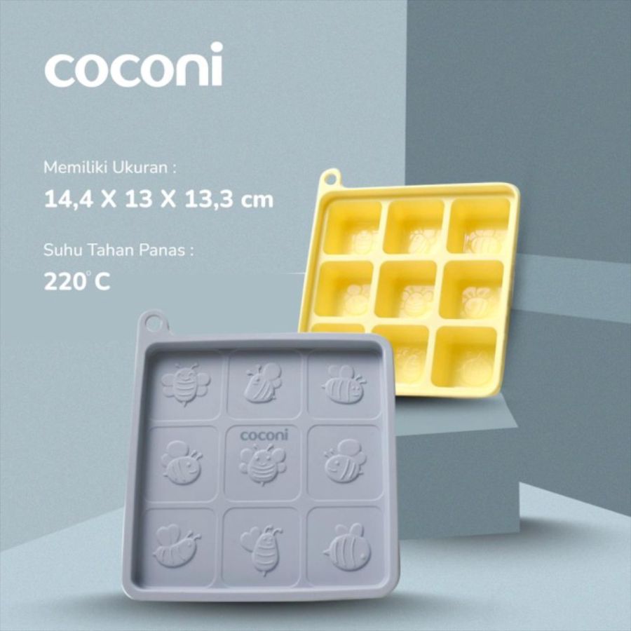[INVALID] Coconi Silicone Food Ice Tray Cube MPASI Motif Bee 1packs