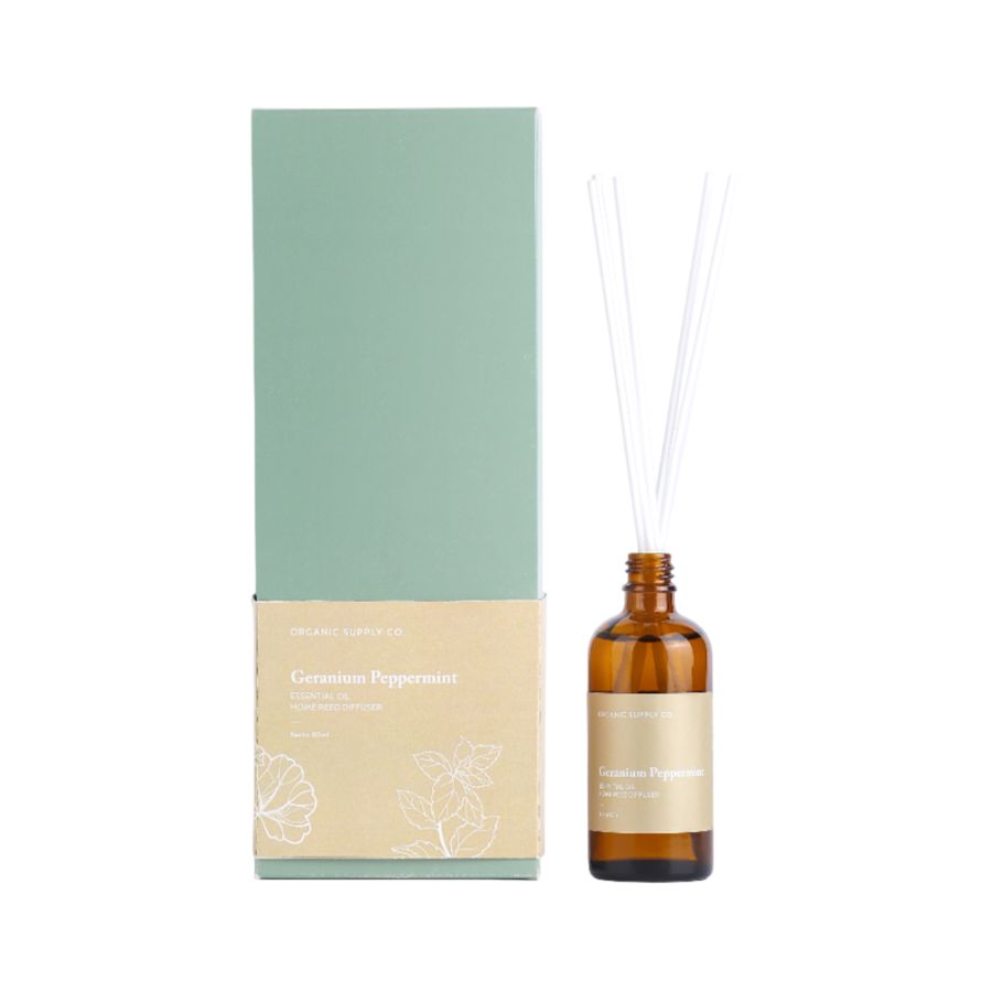 Organic Supply Co. Geranium Peppermint Reed Diffuser 80ml