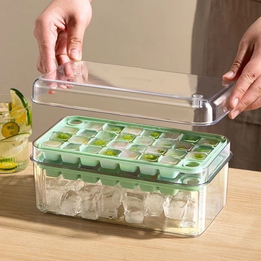 Pinmoo Ice Food Tray Double Clear Green AAB065 1pcs